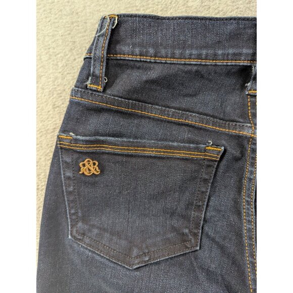 Rock Republic Jeans Womens Size 4 Blue Kendra Curvy Bootcut Whiskers Dark Wash - Picture 10 of 16